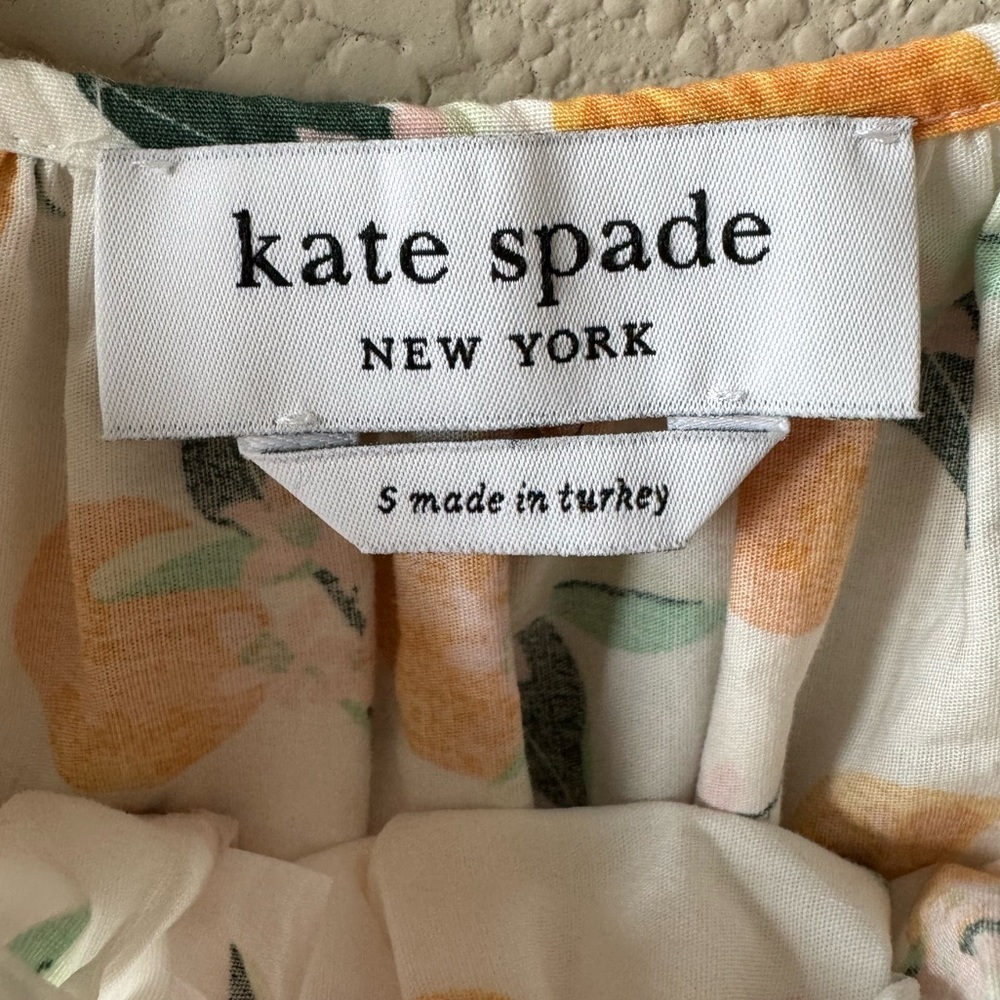 Kate Spade Orange Toss Square-Neck Midi Dress - Picture 5 of 9